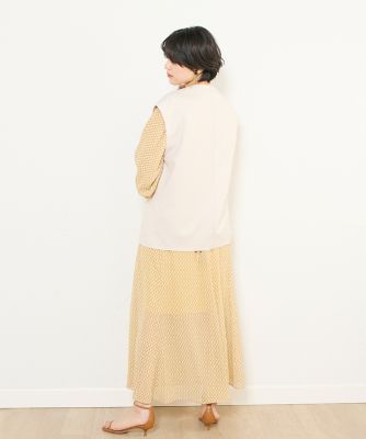 《ＩＮＥＤ　ＣＬＡＲＯ》リネンライクエステルベスト（７１４２１４１５２７）
