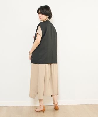 《ＩＮＥＤ　ＣＬＡＲＯ》リネンライクエステルベスト（７１４２１４１５２７）