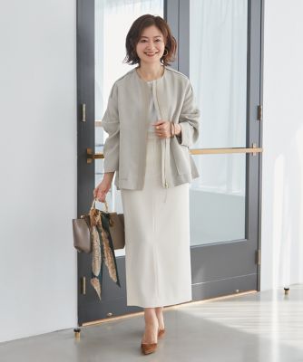 三尋木奈保コラボ》きれいめモードの上品ブルゾン