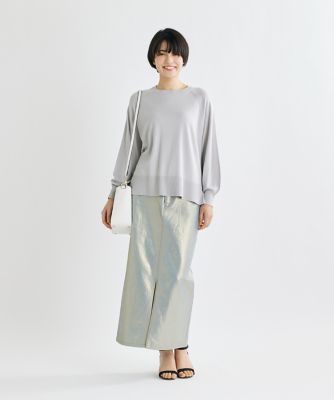 《ＩＮＥＤ　ＣＬＡＲＯ》箔プリントタイトスカート（７１４２１５２５０８）