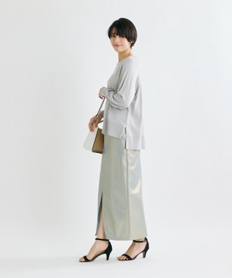 《ＩＮＥＤ　ＣＬＡＲＯ》箔プリントタイトスカート（７１４２１５２５０８）