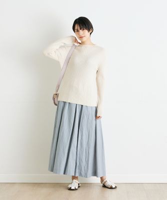 《ＩＮＥＤ　ＣＬＡＲＯ》リネンコットンフレアスカート（７１４２１５２５０９）