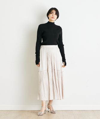 《ＩＮＥＤ　ＣＬＡＲＯ》シルキーティアードスカート（７１４２１５２５１３）