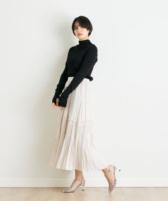 《ＩＮＥＤ　ＣＬＡＲＯ》シルキーティアードスカート（７１４２１５２５１３）