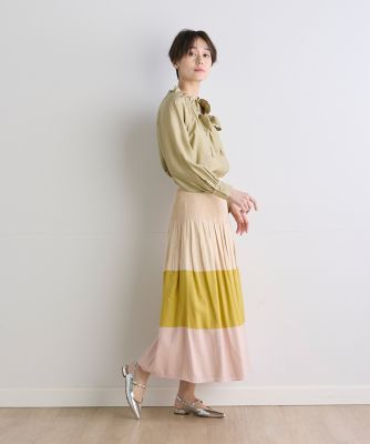《ＩＮＥＤ　ＣＬＡＲＯ》カラーブロックリバーシブルスカート（７１４２１５２５１４）