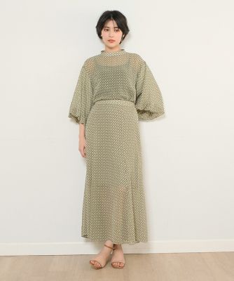 《ＩＮＥＤ　ＣＬＡＲＯ》ジオメトリックプリントスカート（７１４２１５２５２１）