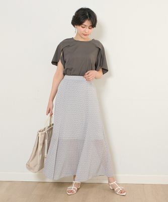 《ＩＮＥＤ　ＣＬＡＲＯ》ジオメトリックプリントスカート（７１４２１５２５２１）