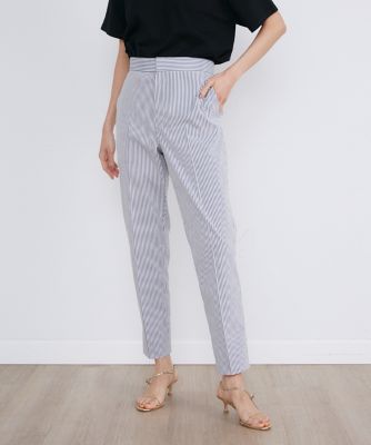 ＜INED (Women)＞サッカーストライプテーパードパンツ（７１４２１６１０３３）