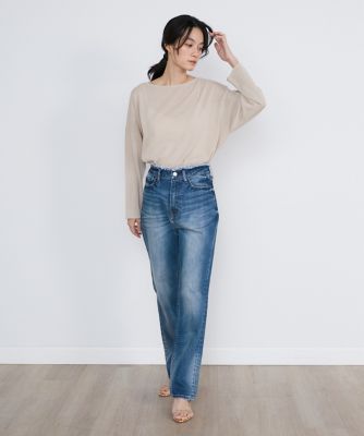 ＜SUPERIOR CLOSET (Women)＞《ＳＵＰＥＲＩＯＲ　ＣＬＯＳＥＴ》ハイライズストレート別注デニム《Ｈｅａｌｔｈｙ　ＤＥＮＩＭ》（７１４２１６１６２２）