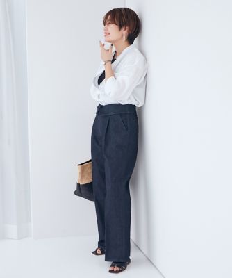 【新品】 INED 望月律子コラボ　大人の美デニム　大きいサイズ INED（イネド）の「【Stylist 望月律子コラボ】大人の美デニム