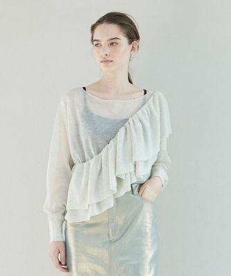 ＜INED (Women)＞《ＩＮＥＤ　ＣＬＡＲＯ》シアーニットプルオーバー（７１４２１７０５１３）