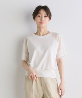 ＜INED (Women)＞《ＩＮＥＤ　ＣＬＡＲＯ》ラグランメッシュプルオーバー（７１４２１７０５１７）