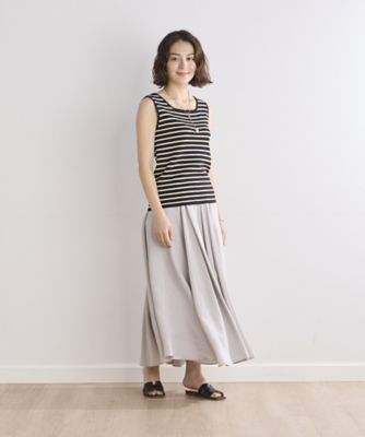 《ＩＮＥＤ　ＣＬＡＲＯ》ノースリーブボーダーリブニット（７１４２１７０５１９）