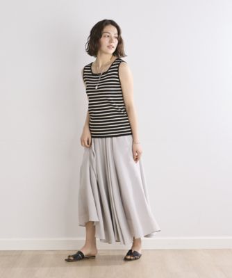 《ＩＮＥＤ　ＣＬＡＲＯ》ノースリーブボーダーリブニット（７１４２１７０５１９）