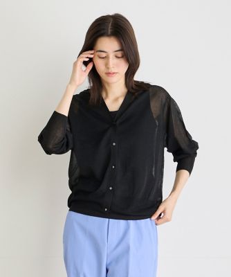 ＜Luftrobe (Women)＞《Ｌｕｆｔｒｏｂｅ》シャイニーシアーニットカーディガン（７１４２１７８２１８）