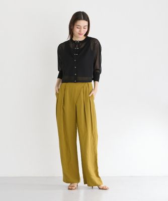 イネド INED 大きい サイズ レディース 用 縁取り の 可愛い カーディガン 15 無印良品 カーディガン UVカット強撚Vネックワイド