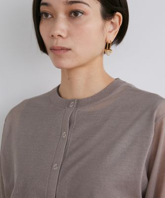 《大きいサイズ》リングドットボタンシアーカーディガン（７１４２１７８８２７）