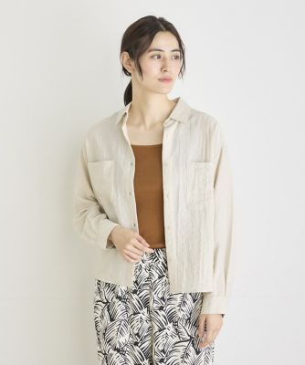 《ＩＮＥＤ　ＣＬＡＲＯ》リネンレーヨンサマーシャツ（７１４２１８１５０９）