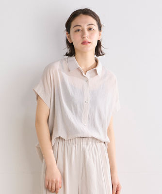 ＜INED (Women)＞《ＩＮＥＤ　ＣＬＡＲＯ》バックギャザーブラウス（７１４２１８１５３６）