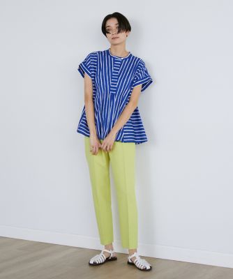ストライプフレアーブラウス（7142182017） | INED (Women