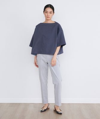 エンフォルド ボートネック ブラウス ウール ネイビー 36 エンフォルド ボートネック ブラウス ウール ネイビー 36