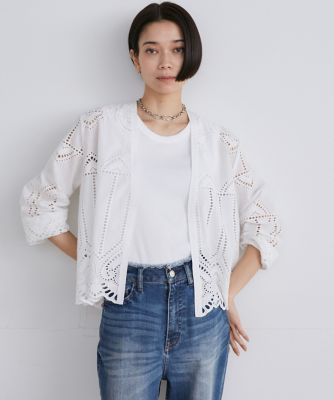 ＜INED (Women)＞刺繍レースジャケット風ブラウス（７１４２１８２０３２）