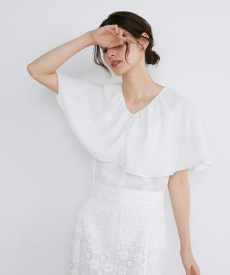 ＜INED (Women)＞ラッフルブラウス（７１４２１８２０３３）
