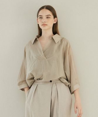 084 新品今季 BEIGE ベイジ CELOSIA / スキッパーブラウス 4 084 新品今季 BEIGE ベイジ CELOSIA / スキッパーブラウス 4