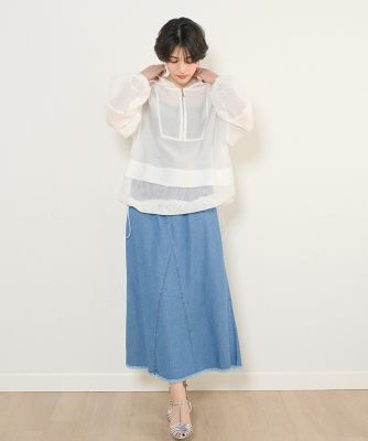 《ＩＮＥＤ　ＣＬＡＲＯ》メッシュ切り替えアノラックシャツ（７１４２１８２５１２）