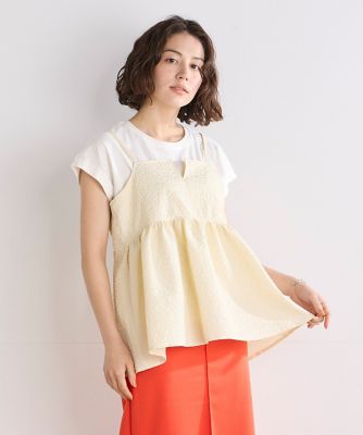 ＜INED (Women)＞《ＩＮＥＤ　ＣＬＡＲＯ》華やかキャミチュニック（７１４２１８２５１４）