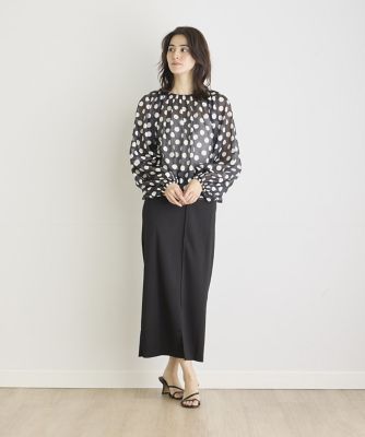 《ＩＮＥＤ　ＣＬＡＲＯ》ドットプリントブラウス（７１４２１８２５１８）