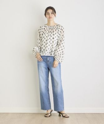 《ＩＮＥＤ　ＣＬＡＲＯ》ドットプリントブラウス（７１４２１８２５１８）