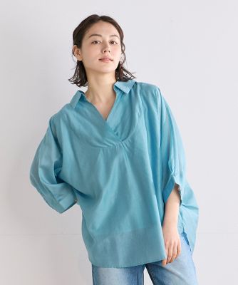 《ＩＮＥＤ　ＣＬＡＲＯ》スキッパーシアーブラウス（７１４２１８２５２７）