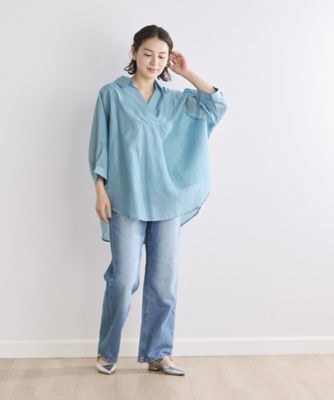 《ＩＮＥＤ　ＣＬＡＲＯ》スキッパーシアーブラウス（７１４２１８２５２７）