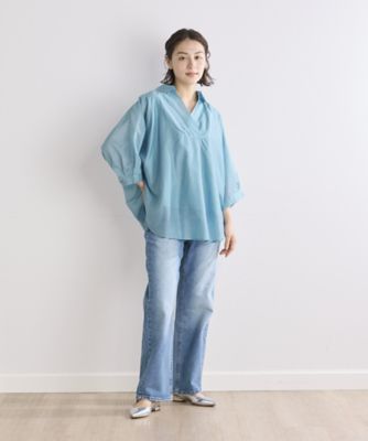 《ＩＮＥＤ　ＣＬＡＲＯ》スキッパーシアーブラウス（７１４２１８２５２７）