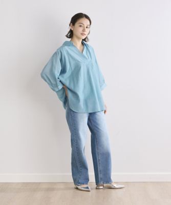 《ＩＮＥＤ　ＣＬＡＲＯ》スキッパーシアーブラウス（７１４２１８２５２７）