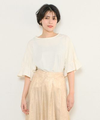 ＜INED (Women)＞《ＩＮＥＤ　ＣＬＡＲＯ》キャンディスリーブＴシャツ（７１４２１９０５０５）