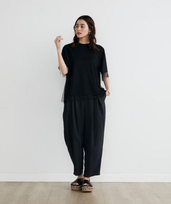 《ＩＮＥＤ　ＣＬＡＲＯ》チュールレイヤードＴシャツ（７１４２１９０５１１）