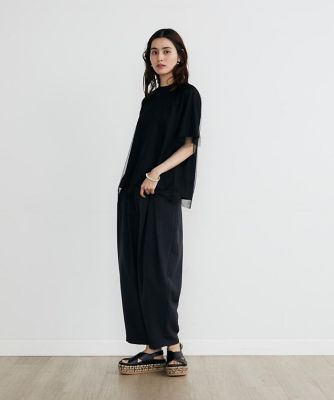 《ＩＮＥＤ　ＣＬＡＲＯ》チュールレイヤードＴシャツ（７１４２１９０５１１）