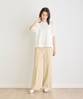 《大きいサイズ》シフォンスリーブカットプルオーバー（７１４２１９０８０７）