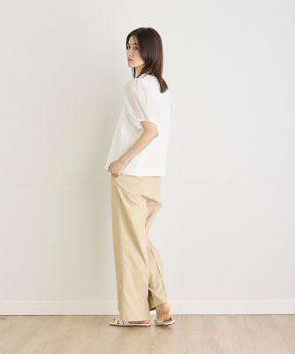 《大きいサイズ》シフォンスリーブカットプルオーバー（７１４２１９０８０７）