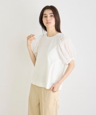 《大きいサイズ》シフォンスリーブカットプルオーバー（７１４２１９０８０７）