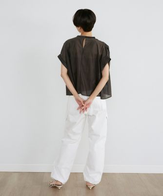 《大きいサイズ》タックキャザーカットブラウス《Ｌｕｆｔｒｏｂｅ》（７１４２１９０８０８）