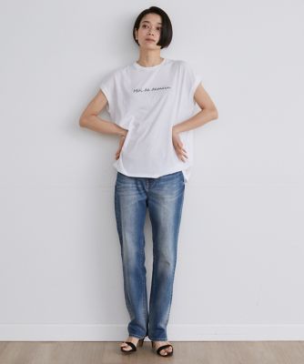 《大きいサイズ》フレンチスリーブロゴＴシャツ（７１４２１９０８１７）