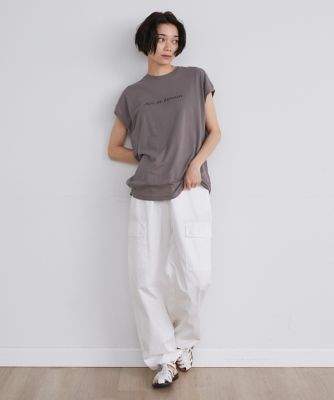 《大きいサイズ》フレンチスリーブロゴＴシャツ（７１４２１９０８１７）