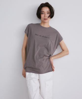 《大きいサイズ》フレンチスリーブロゴＴシャツ（７１４２１９０８１７）