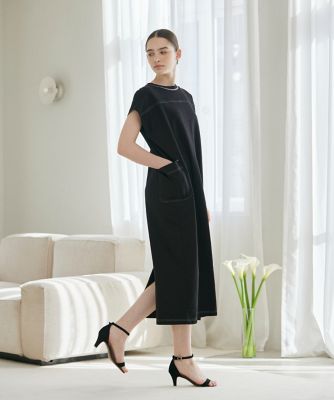 ＜INED (Women)＞《ＩＮＥＤ　ＣＬＡＲＯ》ステッチワークＴワンピース（７１４２１９２５０１）