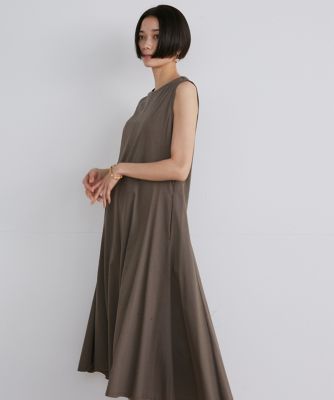 《大きいサイズ》ノースリーブフレアワンピース（７１４２１９２８０１）
