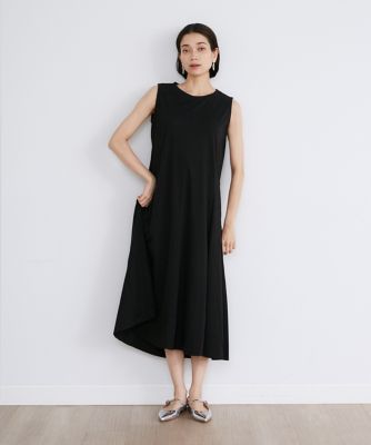 《大きいサイズ》ノースリーブフレアワンピース（７１４２１９２８０１）