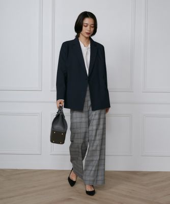 美品 イネド 24AW 2WAYストレッチダブルブレストサイド釦ジャケット 9 2WAYストレッチダブルブレストサイド釦ジャケット｜INED（イネド